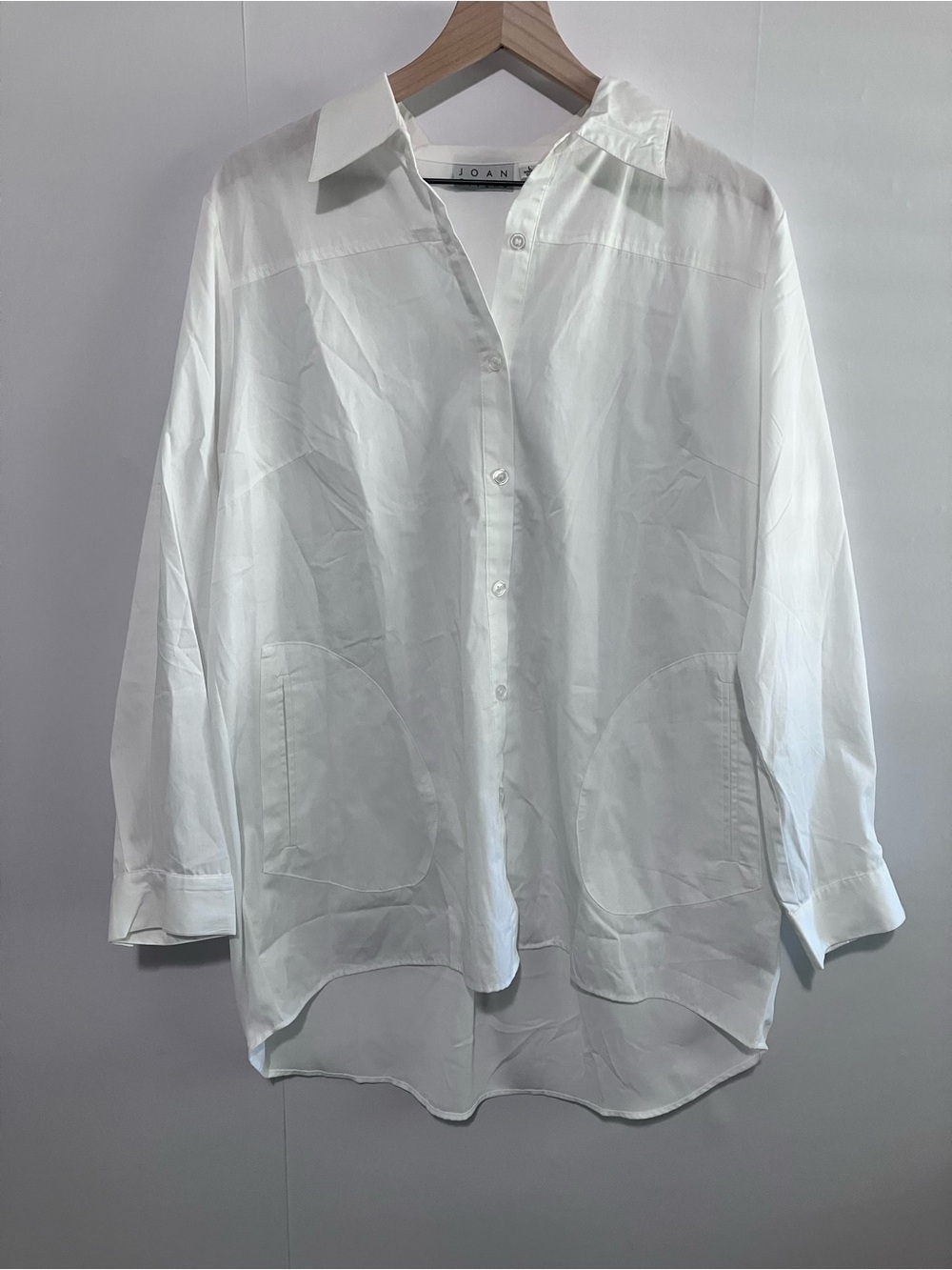 Joan Rivers White Button Up Long Sleeve Top SIze Large